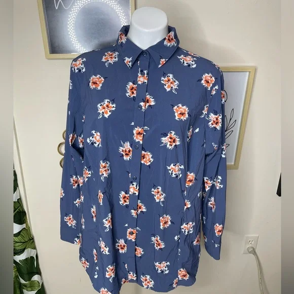 Duluth Women's Flex Sidewinder Long Sleeve Button Down Outdoor Gardener Blouse - Picture 8 of 15